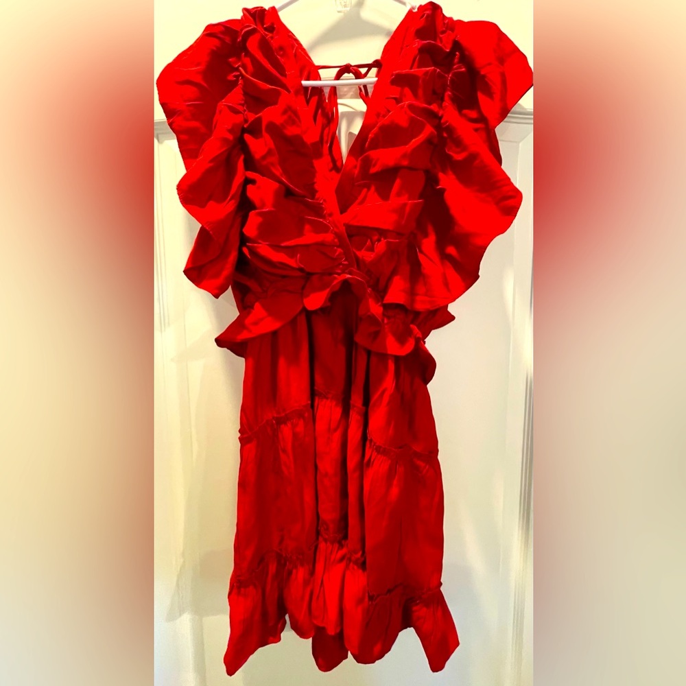 Impressions red dress size medium NWT